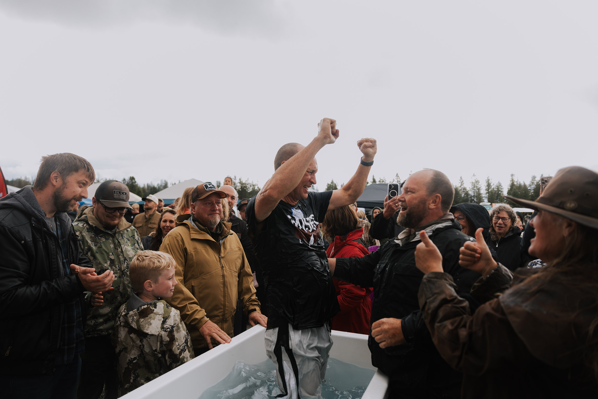 Baptisms at Hayden Campus property